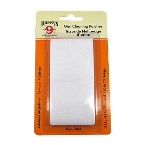 hoppe's - Gun Cleaning Patches - GUN CLNG PTCH NO 4 38/45/410/20GA 40PK for sale