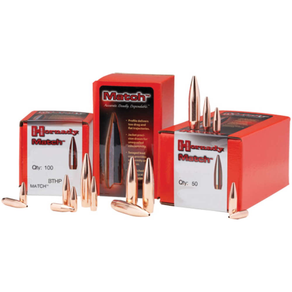 Hornady - Match - 22 Caliber - BULLET 22 CAL 224 52GR BTHP MTCH 100/BX for sale