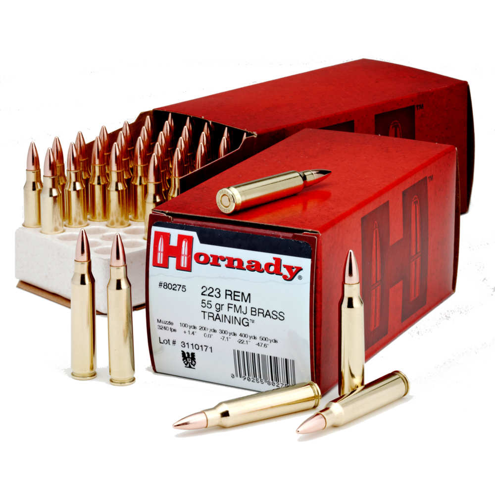 HORNADY 223 REM 55GR FMJ 50RD 10BX/CS - for sale