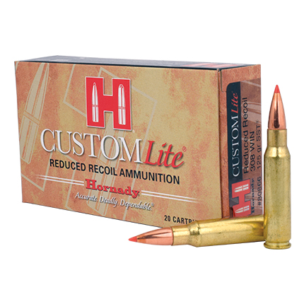 HORNADY CUSTOM LITE 308 WIN 125GR SST 20RD 10BX/CS - for sale