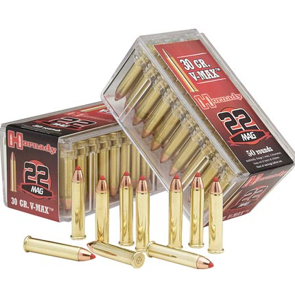 HORNADY 22WMR 30GR V-MAX 50RD 40BX/CS - for sale