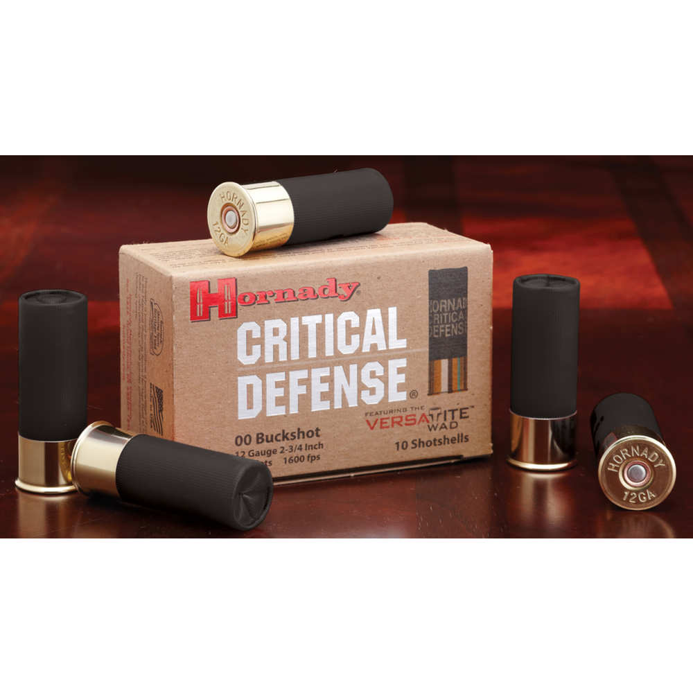 HORNADY CRITICAL DEFENSE 12GA 2.75" 00BK 8PLTS 10RD 10BX/CS - for sale