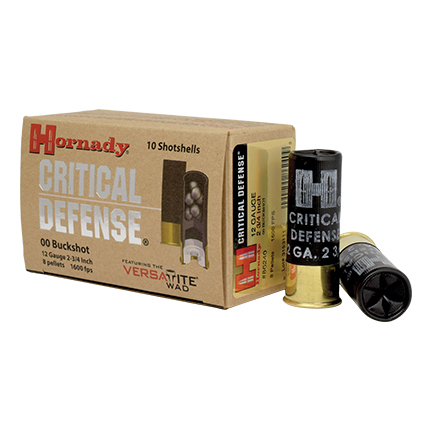 Hornady - Critical Defense - 12 Gauge 2.75" - AMMO 12 GA 00 BUCKSHOT CRIT DFNSE 10/BX for sale