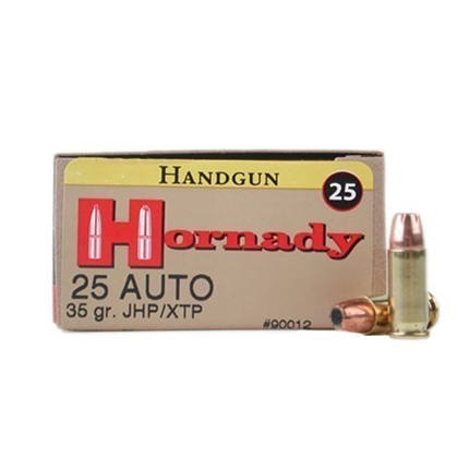 Hornady - Custom - .25 ACP - AMMO 25 AUTO 35GR XTP 25/BX for sale