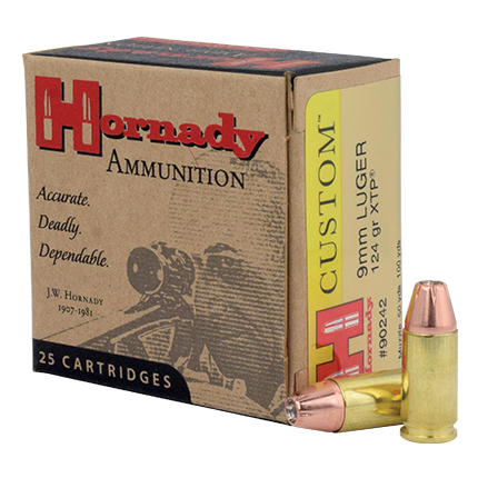 HORNADY 9MM LUGER 124GR XTP 25RD 10BX/CS - for sale