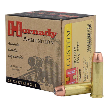 HORNADY 38 SPECIAL 158GR XTP 25RD 10BX/CS - for sale