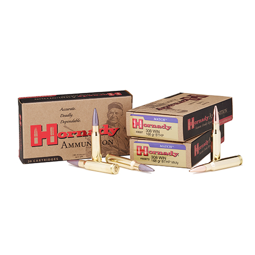 HORNADY MATCH 308 WIN 168GR BTHP MATCH 20RD 10BX/CS - for sale