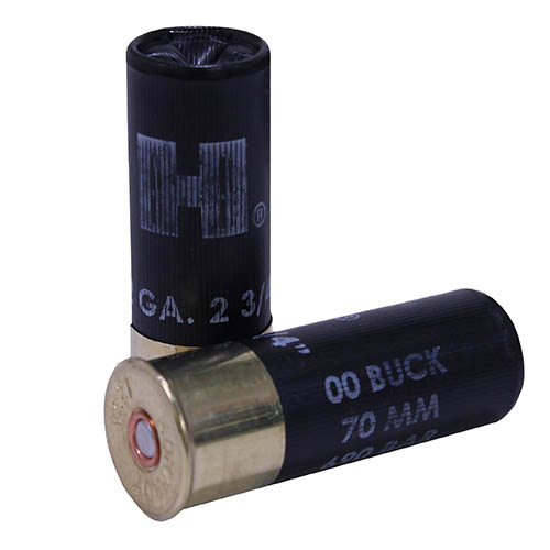 HORNADY 12GA 2.75" BLACK 00BK 8 PELLETS 10RD 10BX/CS - for sale