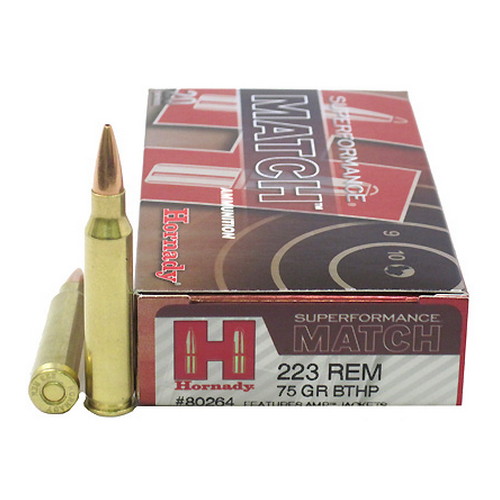 HORNADY SPF MATCH 223 REM 75GR BTHP 20RD 10BX/CS - for sale