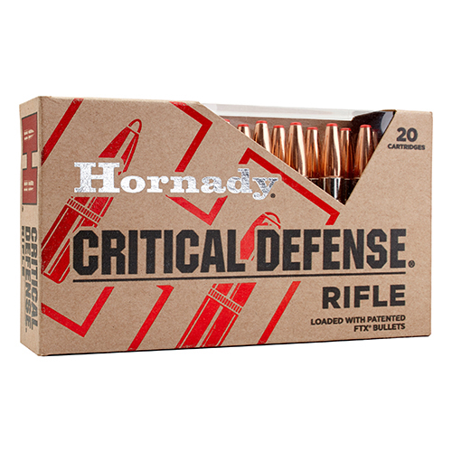 HORNADY CRITICAL DEFENSE 155GR 308 WIN FTX 20RD 10BX/CS - for sale