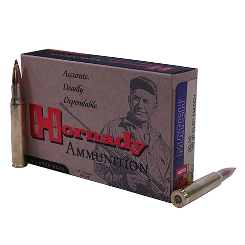HORNADY MATCH M1 GARAND 30-06 168GR ELD 20RD 10BX/CS - for sale
