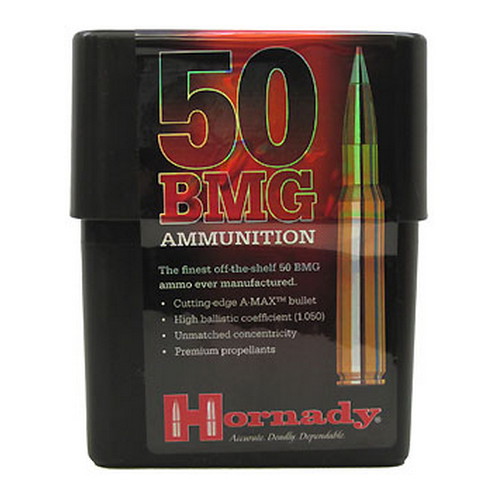 HORNADY 50 BMG 750GR A-MAX MATCH 10RD 10BX/CS - for sale
