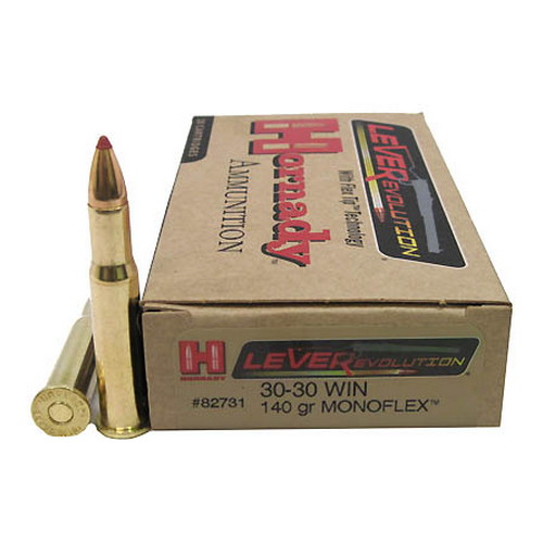 HORNADY LEVEREVOLUTION 30-30 WIN 140GR MONOFLEX 20RD 10BX/C - for sale