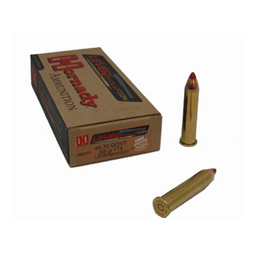 HORNADY AMMO LEVEREVOLUTION 45-70 325GR FTX 20RD 10BX/CS - for sale