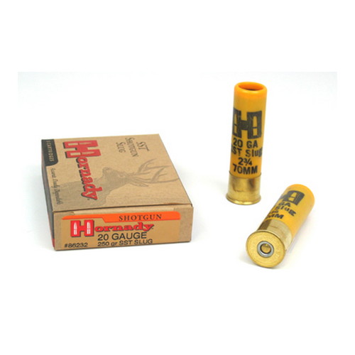 HORNADY 20GA SABOT SLUG 250GR FTX SST 5RD 20BX/CS - for sale