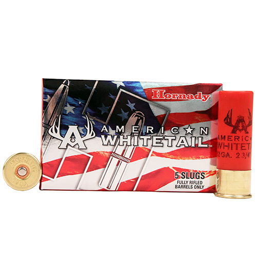 HORNADY AMERICAN SLUG 12GA 1OZ RIFLED SLUG 5RD 20BX/CS - for sale