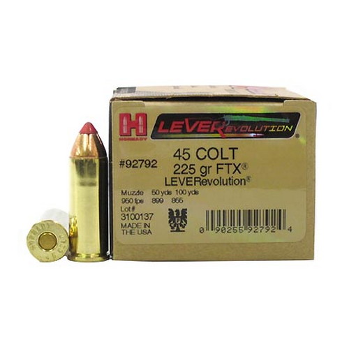 HORNADY LEVEREVOLUTION 225GR 45 LONG COLT FTX 20RD 10BX/CS - for sale