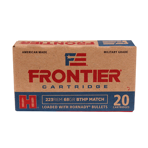 FRONTIER 223 REM 68GR BTHP MATCH 20RD 25BX/CS - for sale