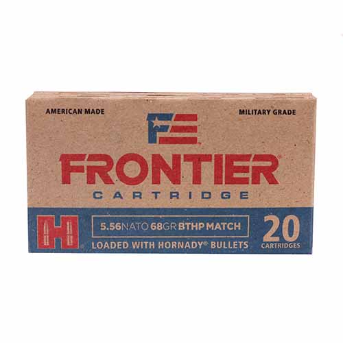 FRONTIER 5.56MM NATO 68GR BTHP 20RD 25BX/CS MATCH - for sale