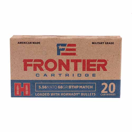 FRONTIER 5.56MM NATO 68GR BTHP MATCH 20RD 25BX/CS - for sale