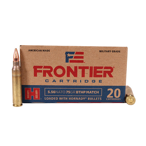 FRONTIER 5.56MM NATO 75GR BTHP MATCH 20RD 25BX/CS - for sale