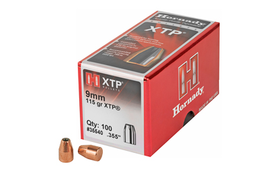 Hornady - XTP - 9mm Luger - BULLET 9MM 355 115 GR HP/XTP 100/BX for sale