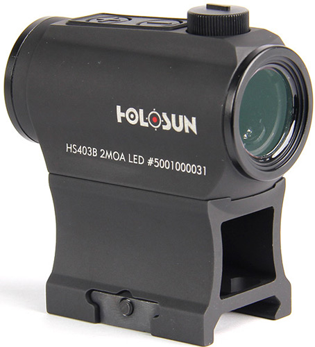 HOLOSUN 403 ENCLOSED RED 2MOA DOT PUSH BUTTON 20MM RIFLE - for sale