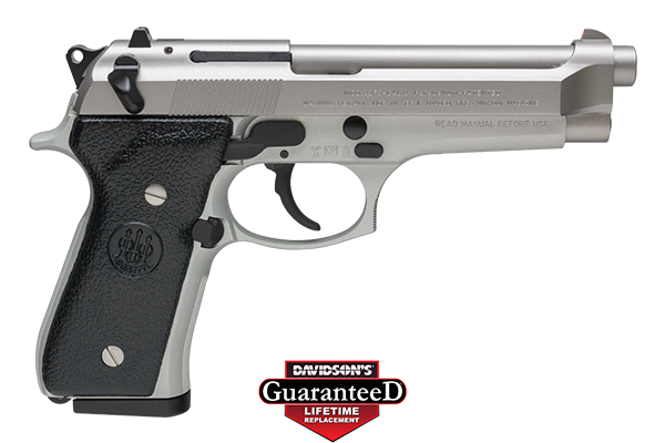BERETTA 92FS 9MM 4.9" FS 3-DOT 10-SHOT INOX BLK RUBBER ITALY - for sale