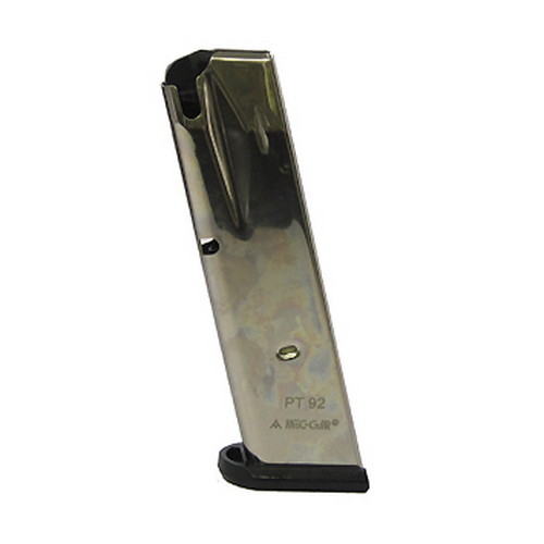 MEC-GAR MAGAZINE TAURUS PT92 9MM LUGER 15RD NICKEL - for sale