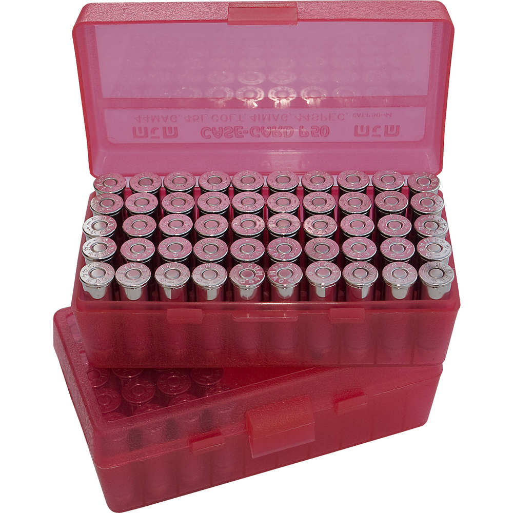 mtm case-gard - Case-Gard - P50 XLG HNDGN AMMO BOX 50RD - CLR RED for sale
