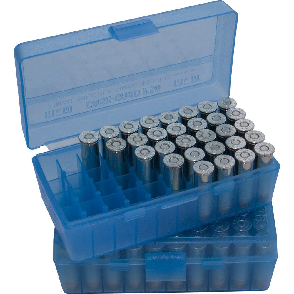 mtm case-gard - Ammo Box - P50 LGE HNDGN AMMO BOX 50RD - CLR BLUE for sale