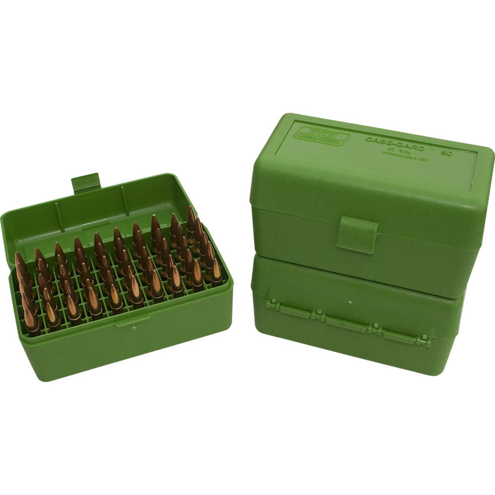 mtm case-gard - Ammo Box - 50 SER LGE RIFLE AMM BOX 50RD - GREEN for sale