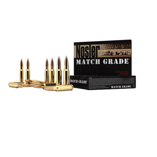 NOSLER MATCH GRADE 338 LAPUA 300GR CUSTOM HPBT 20RD 10BX/CS - for sale