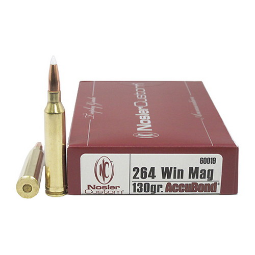 NOSLER TROPHY GRADE 264WIN MAG 130GR ACCUBOND 20RD 10BX/CS - for sale