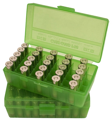 mtm case-gard - Ammo Box - P50 SML HNDGN AMMO BOX 50RD - GREEN for sale