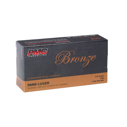 PMC BRNZ 9MM 115GR FMJ 50/1000 - for sale