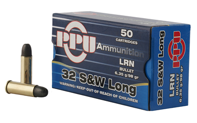 PPU 32 S&W LONG LRN 98GR 50/500 - for sale