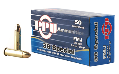 PPU 38SPL FMJ 130GR 50/500 - for sale