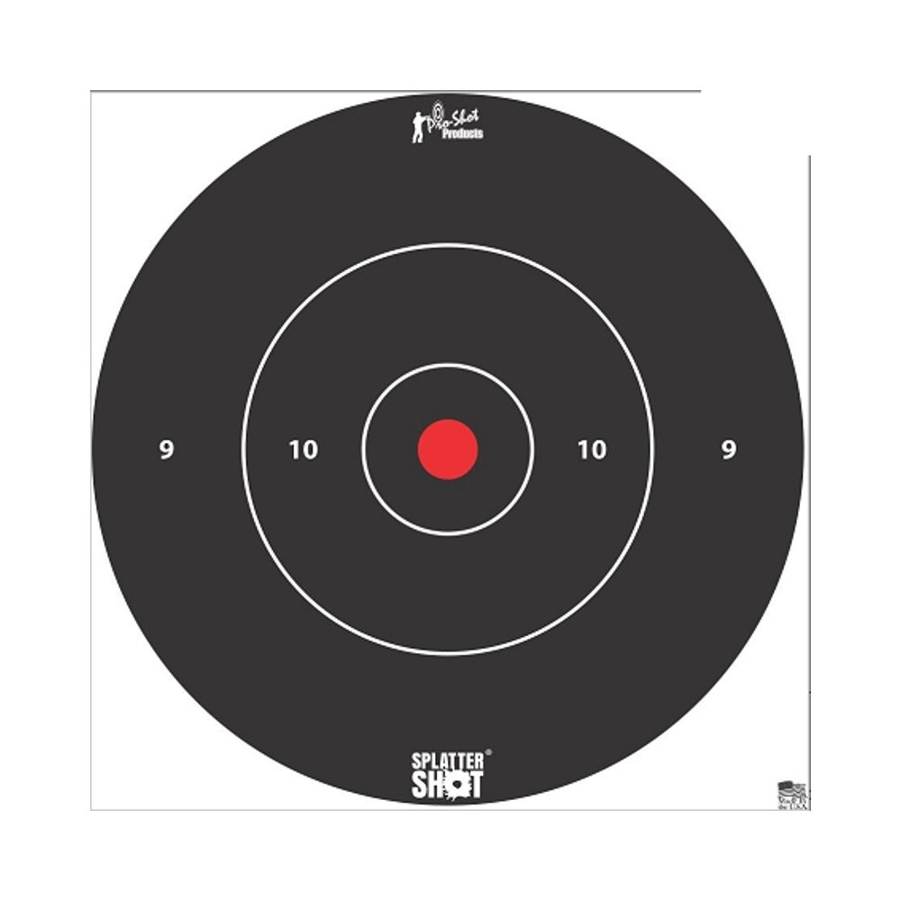 pro-shot - SplatterShot - 12IN WHT BULLS TGT HVY TAG PPR 12 PK BAG for sale