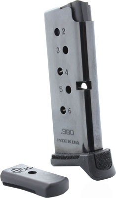 CPD MAGAZINE RUGER LCP 380ACP 6RD GLOSS BLACK - for sale
