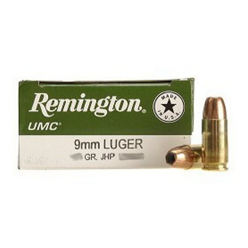 REMINGTON UMC 9MM LUGER 115GR FMJ 50RD 10BX/CS - for sale