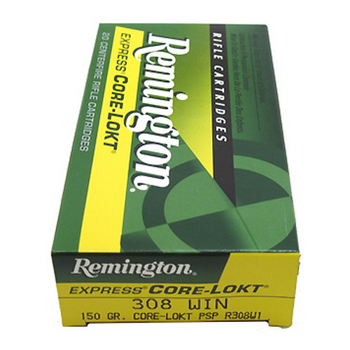 REMINGTON 308 WIN 150GR PSP CORE-LOKT 20RD 10BX/CS - for sale