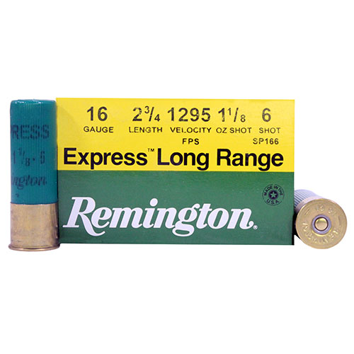 REMINGTON EXPRESS 16GA 2.75" 1-1/8OZ #6 1295FPS 25RD 10BX/C - for sale