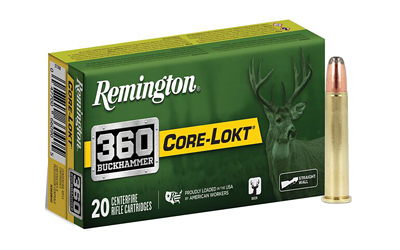 REMINGTON 360 BUCKHAMMER 200GR CORE-LOKT SP 20RD 10BX/CS - for sale