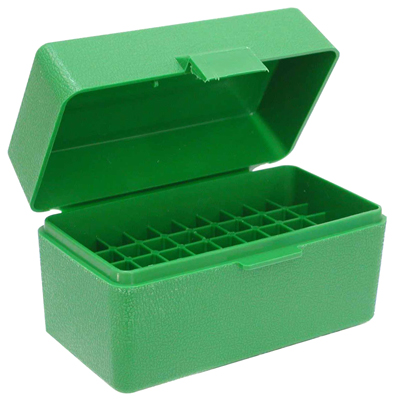 mtm case-gard - Ammo Box - 50 SER XSML RIFLE AMMO BOX 50RD - GREEN for sale