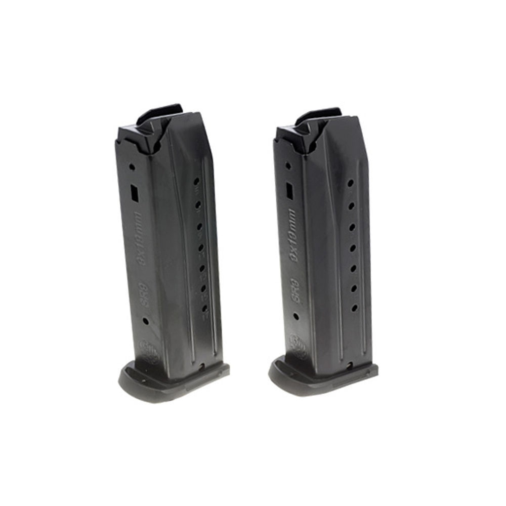 RUGER MAGAZINE SR9 9MM LUGER 17RD BLUED STEEL 2-PACK - for sale