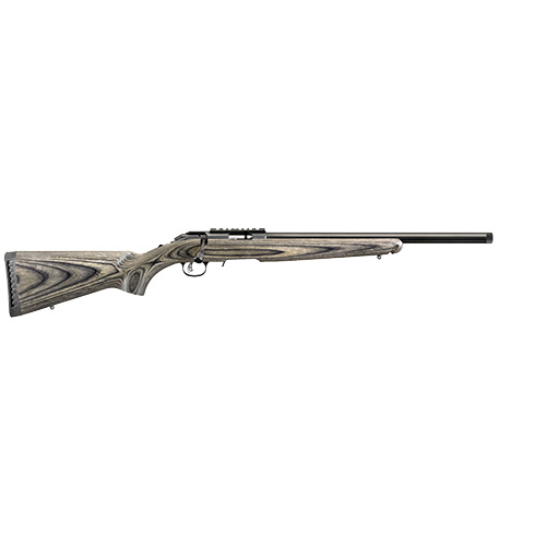 RUGER AMERICAN .22WMR 9-SHOT 18" HVY BBL THREADED BLK LAMIN - for sale