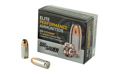 SIG 40 SW 180GR ELITE V-CROWN JHP 20RD 10BX/CS - for sale