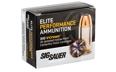 SIG 45ACP 230GR ELITE V-CROWN JHP 20RD 10BX/CS - for sale