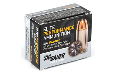 SIG 9MM LUGER 124GR ELITE JHP V-CROWN 20RD 10BX/CS - for sale